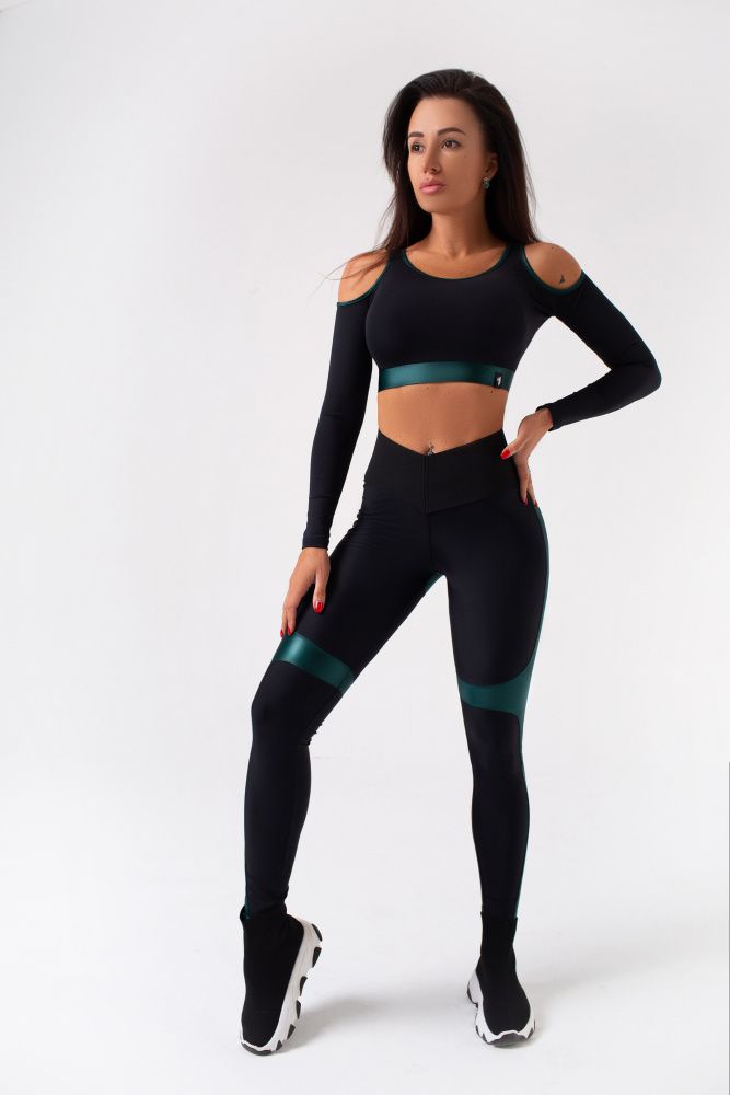 Bona Fide: Leggins Correct "Black & Green" Bona Fide: Leggins Correct "Black & Green"