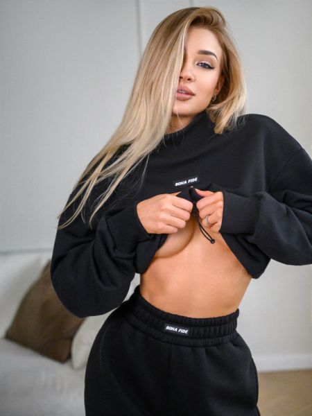 Bona Fashion: Vogue sweatshirt  "Black" Bona Fashion: Vogue sweatshirt  "Black"