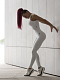 Bona Fashion: Leggings "Ribbed White"