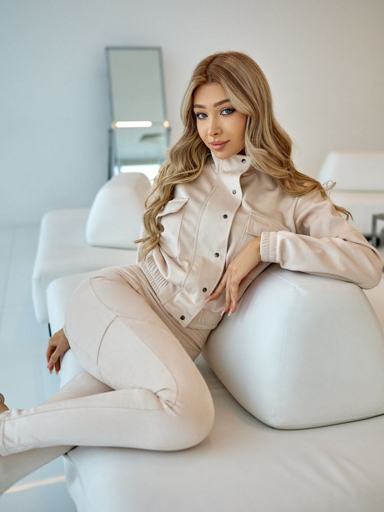 Bona Fashion: Suede Trousers "Ivory" Bona Fashion: Suede Trousers "Ivory"