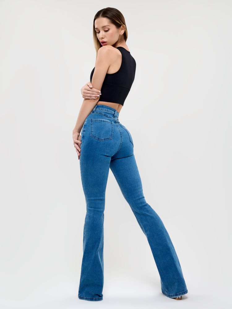 Bona Fashion: Flare Jeans "Light Blue"
