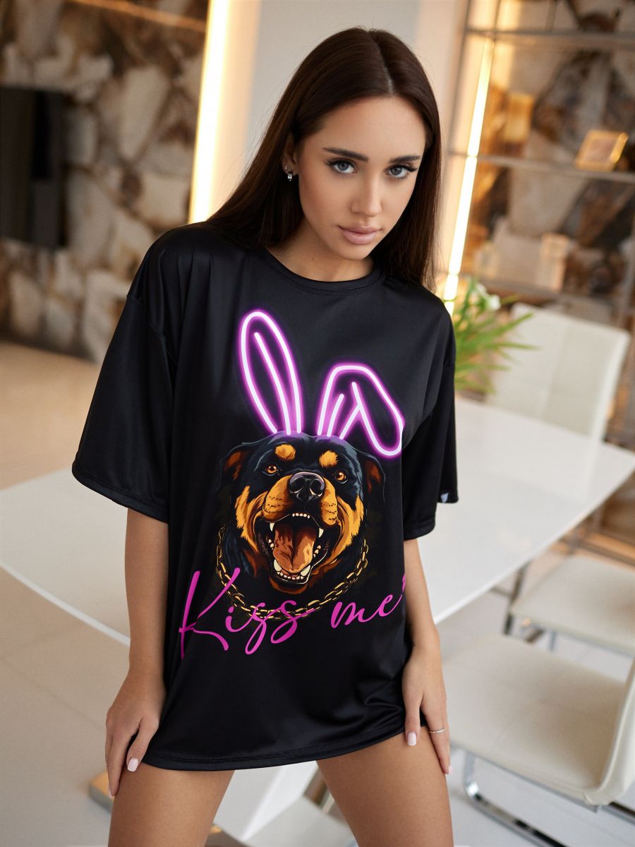 Bona Fashion: OVERSIZE T-shirt "Dangerous Kiss"