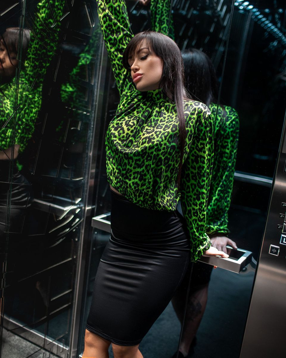 Bona Fashion: Puff shirt Leo "Green"