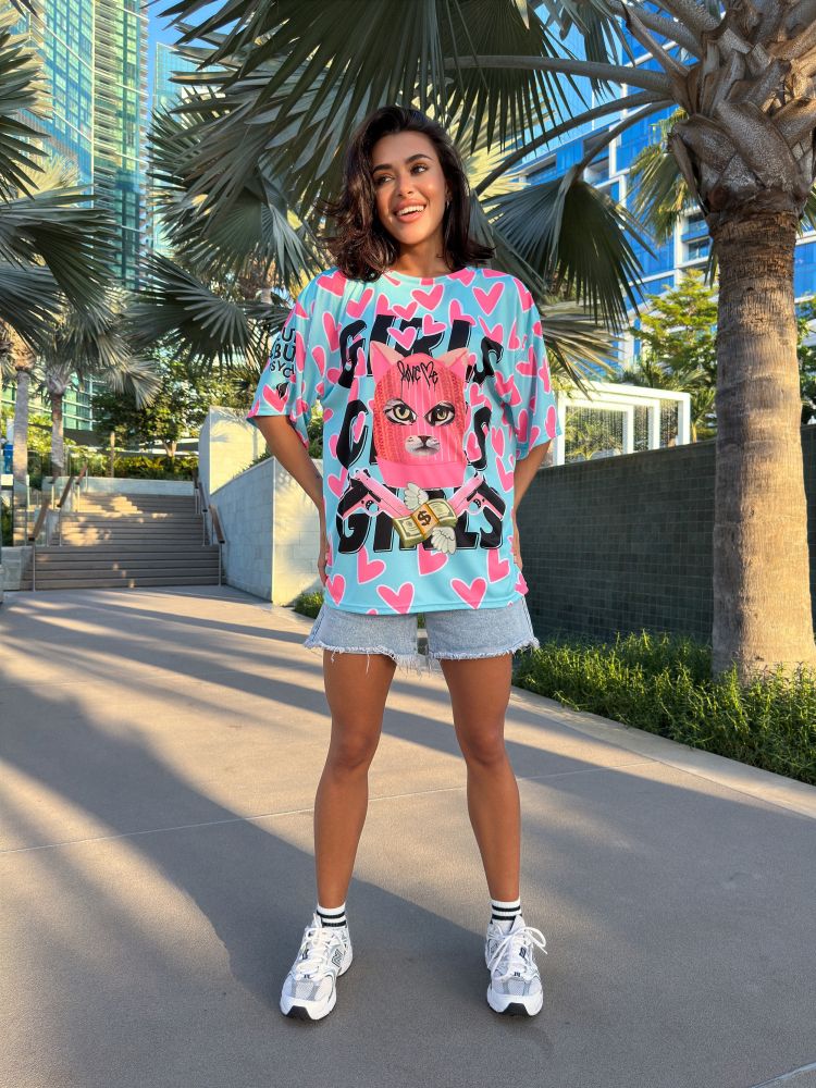 Bona Fashion: OVERSIZE T-shirt "Meow Criminal"