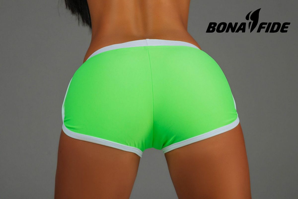 Bona Fide: Shorts "Acid Green & White"