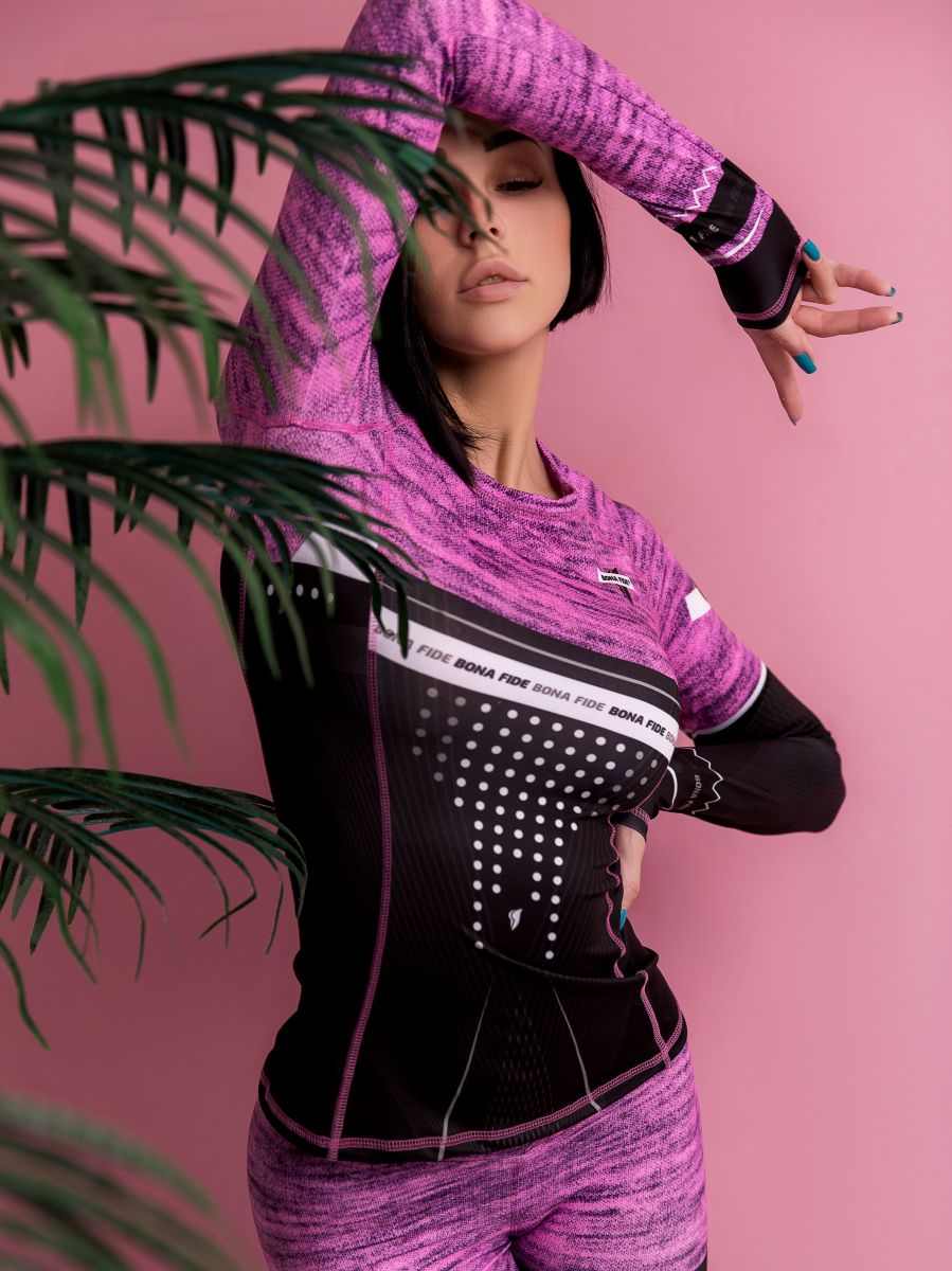 Bona Fide: Rashguard Round WTF "Pink Melanje"