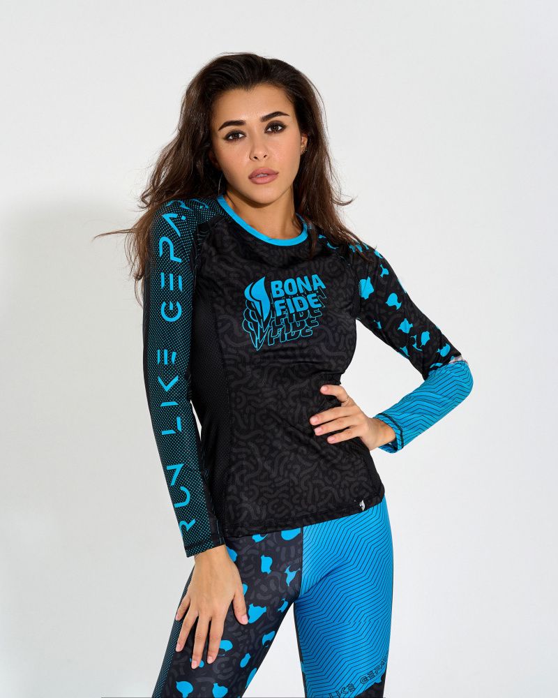 Bona Fide: Rashguard Round Run Like Gepard "Blue"