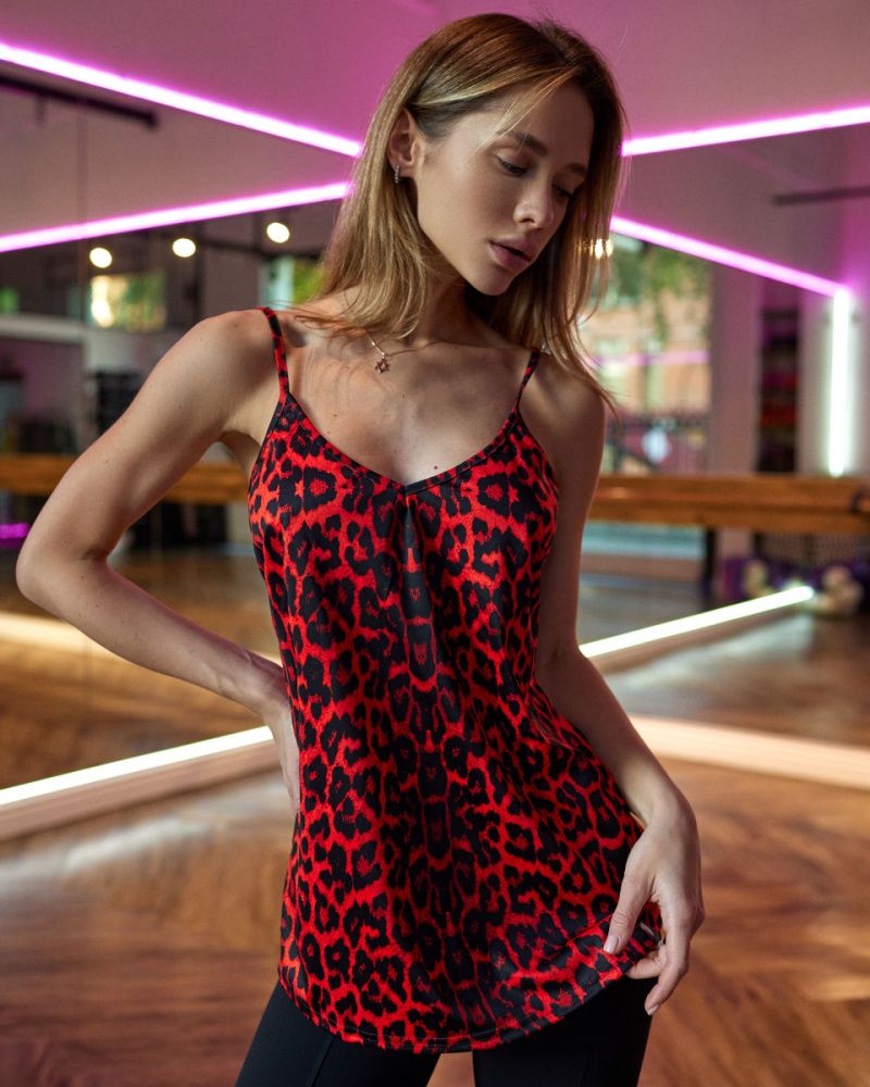 Bona Fashion: Cami Top Leo "Red"