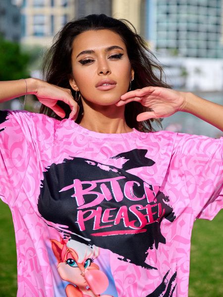 Bona Fashion: OVERSIZE T-shirt "Bubble gum"