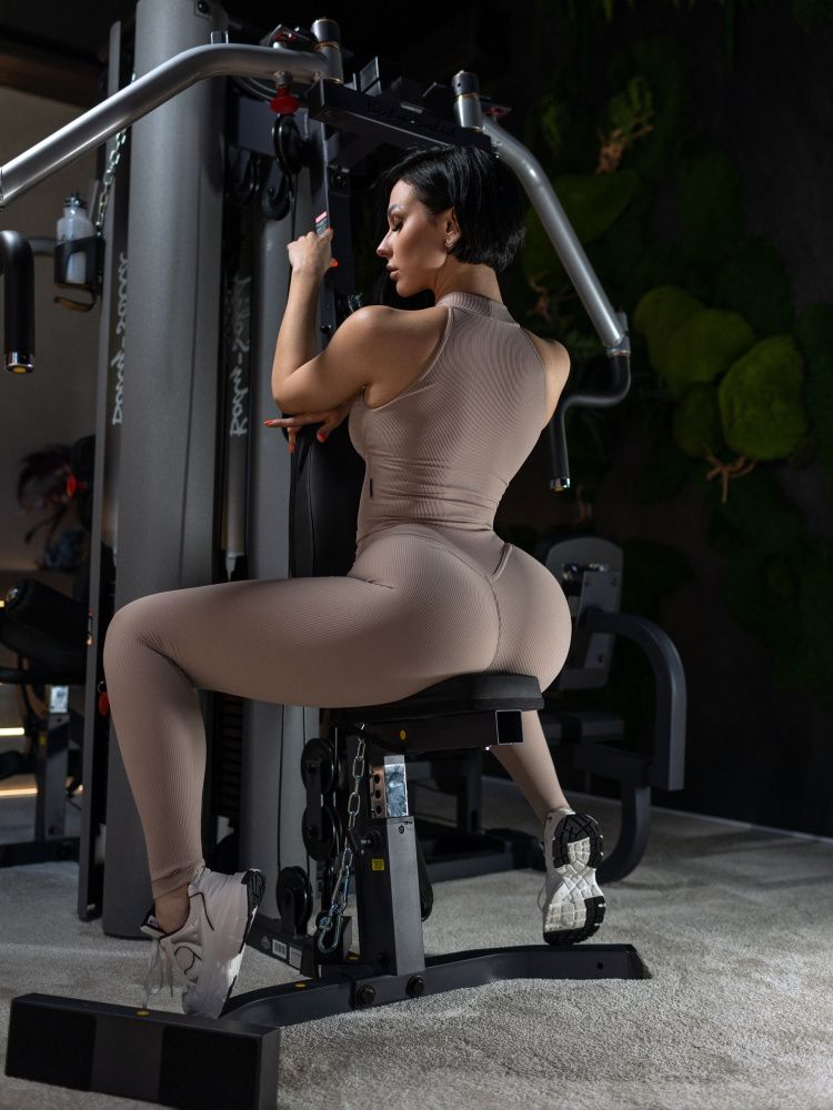 Bona Fashion: Leggings "Ribbed Beige"