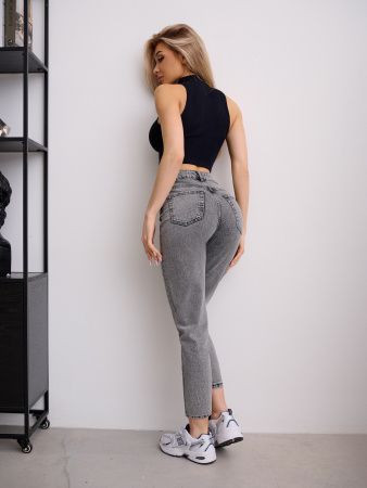 Bona Fashion: Mom Jeans "Gray"