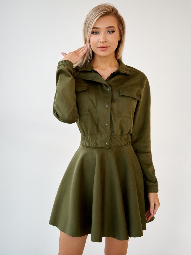 Bona Fashion: Suede Jacket "Khaki"