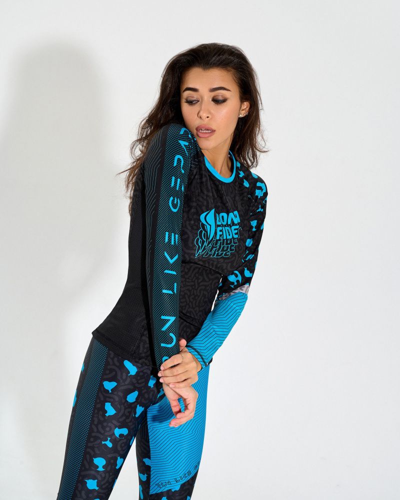 Bona Fide: Rashguard Round Run Like Gepard "Blue"