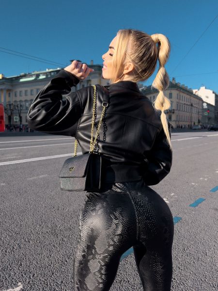 Bona Fashion: Leather leggings "Black Mamba"