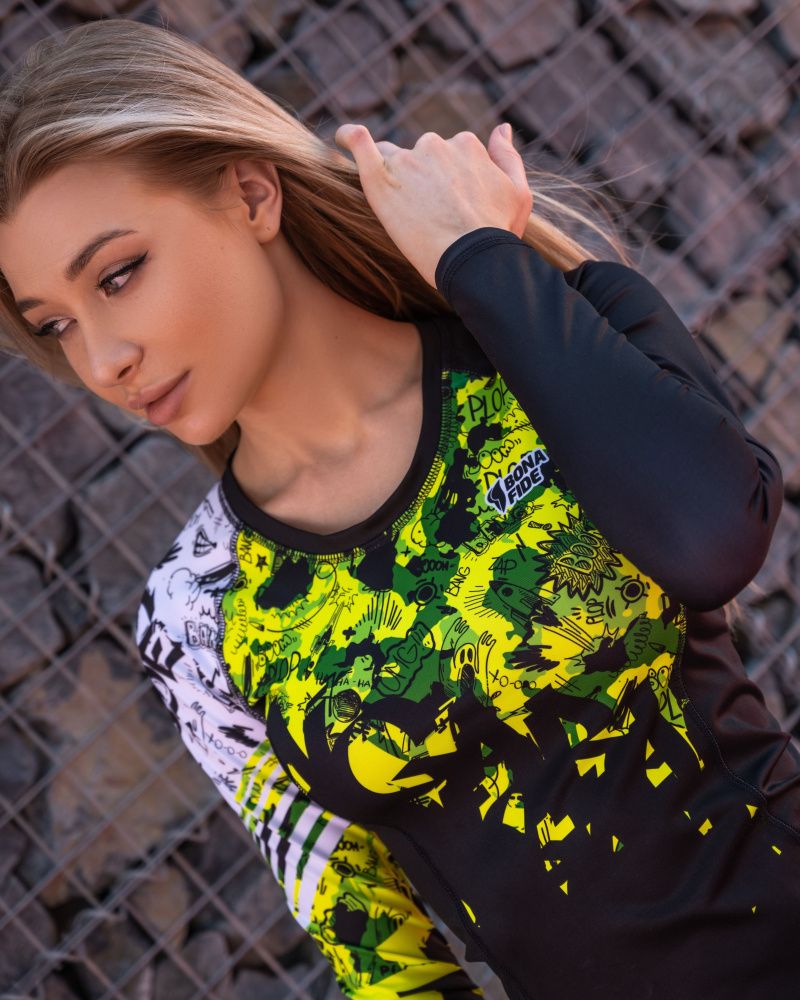 Bona Fide: Rashguard Round Military Edition "Yellow Neon"