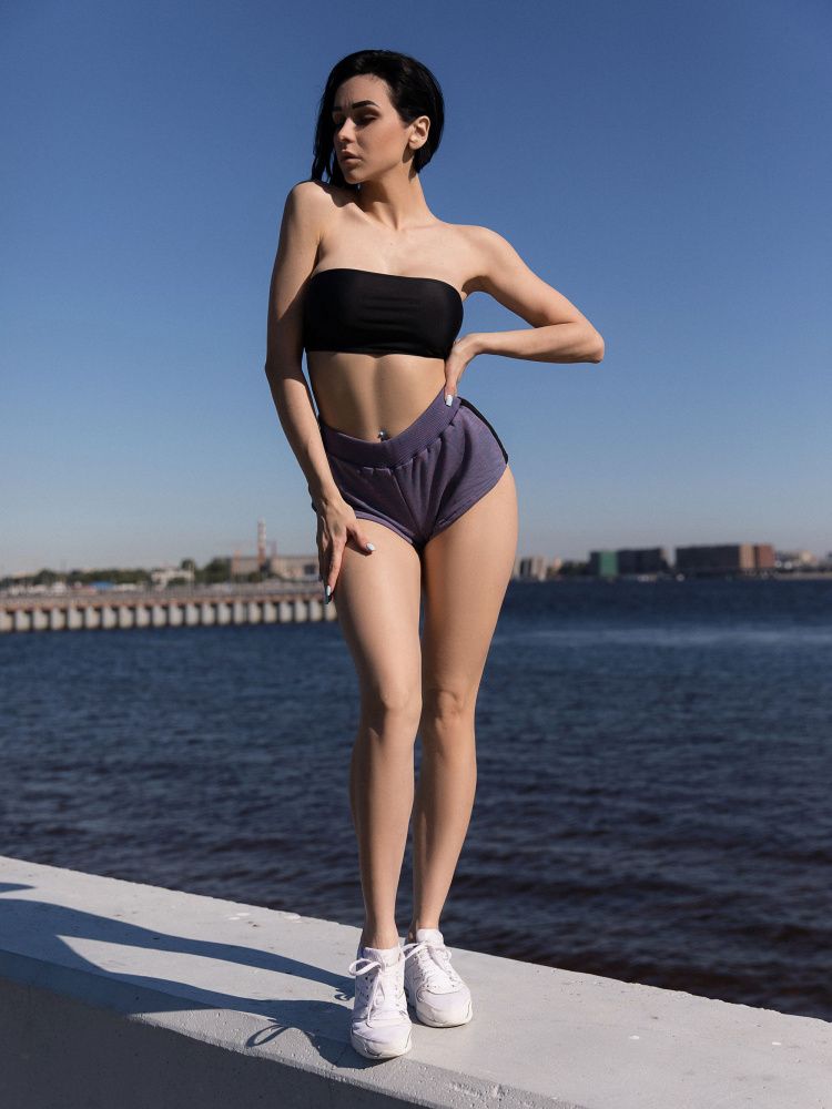 Bona Fide: Shorts Go "Blue & Acid Pink Melanje"