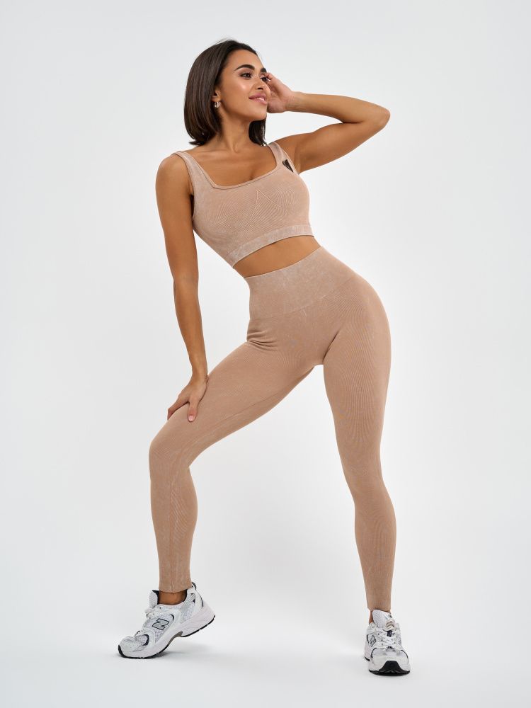 Bona Fide: Marble Leggings "Beige"