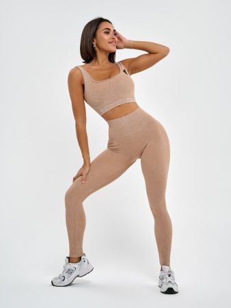 Bona Fide: Marble Leggings "Beige"