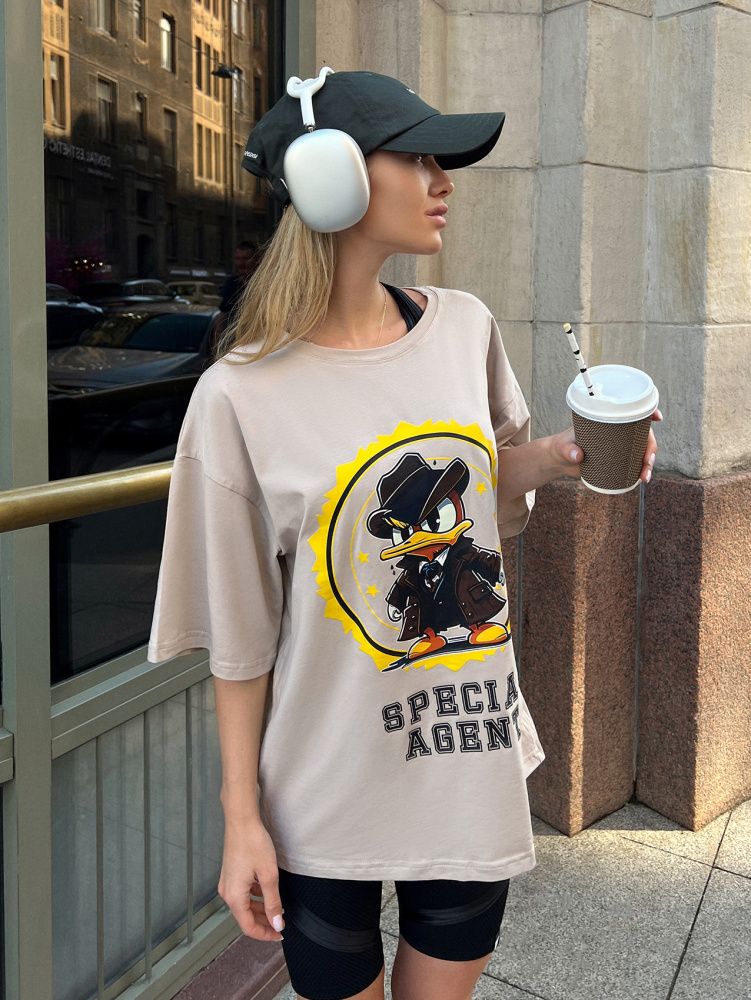 Футболка : OVERSIZE T-shirt "Agent Duck"