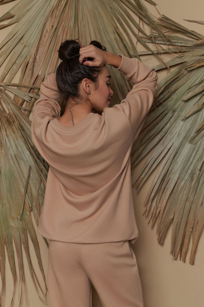 Bona Fide: Happy Sweatshirt "Beige"