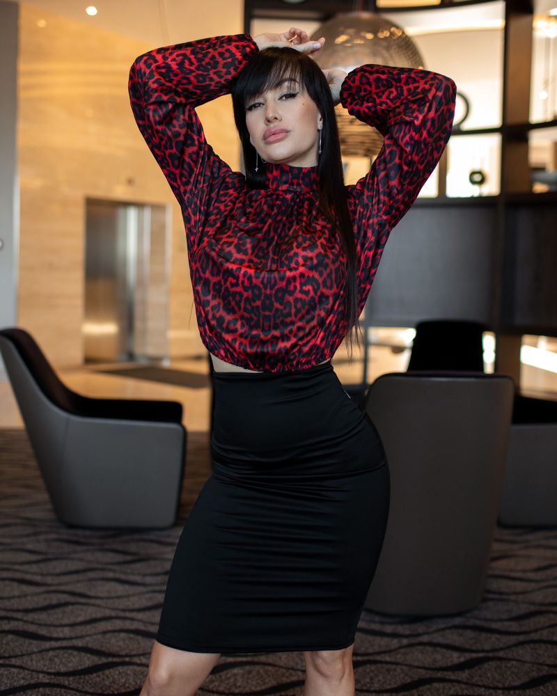 Bona Fashion: Puff shirt Leo "Red"