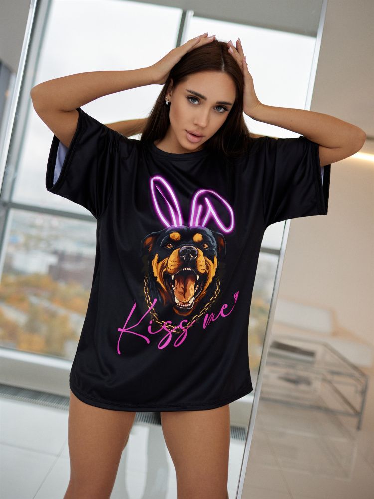 Bona Fashion: OVERSIZE T-shirt "Dangerous Kiss"