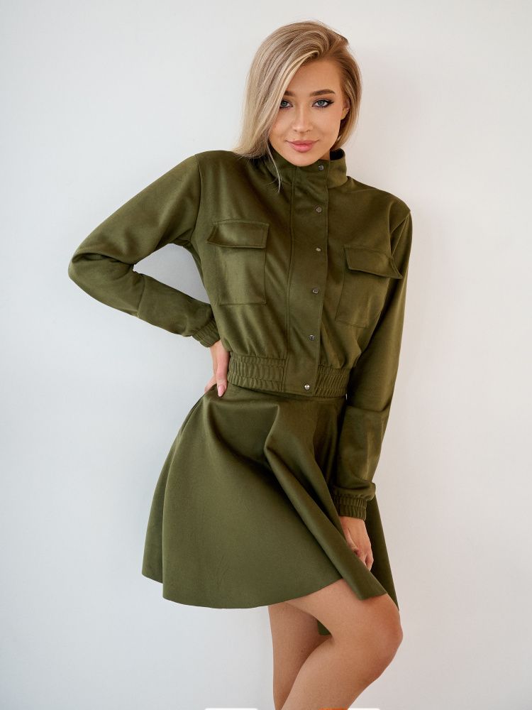 Bona Fashion: Suede Jacket "Khaki"