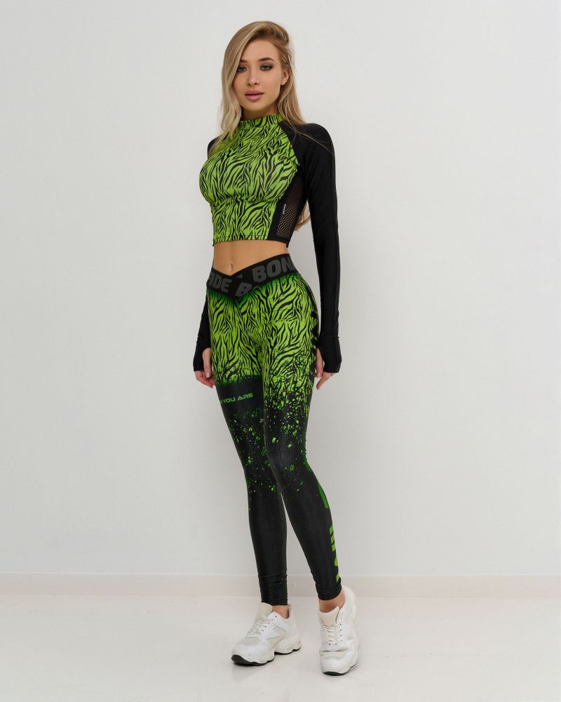 Bona Fide: Rashguard Move Up Tiger Lily "Acid Green"
