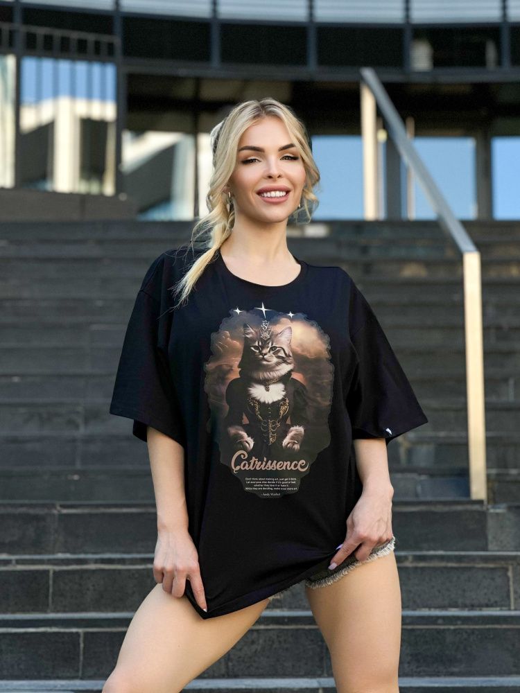 Футболка : OVERSIZE T-shirt "Catrissence"