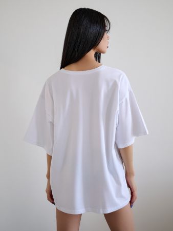 Футболка : OVERSIZE T-shirt Anime "White"