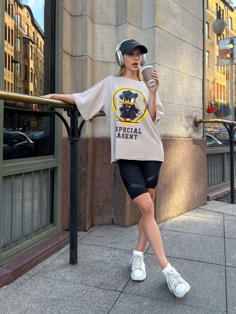 Футболка : OVERSIZE T-shirt "Agent Duck"