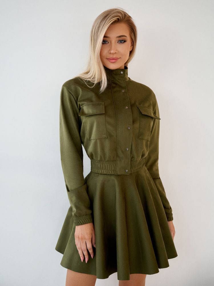 Bona Fashion: Suede Jacket "Khaki"