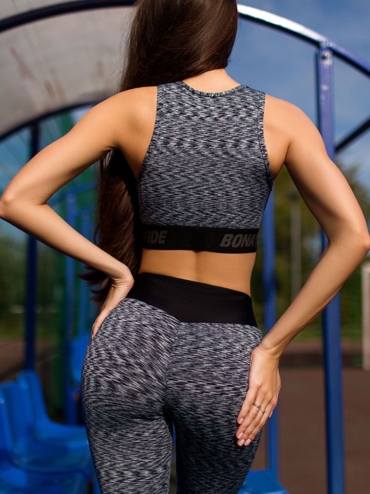 Bona Fide: Top Mini Melanje "Black & Gray"