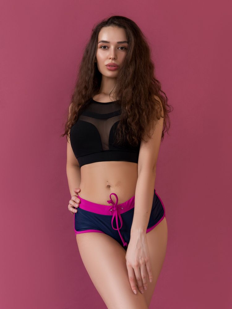 Bona Fide: Shorts "Total Blue & Cyclamen"