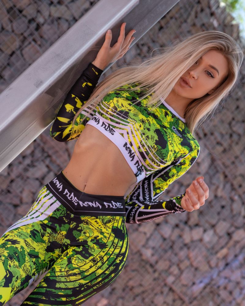 Bona Fide: Rashguard Mini Military Edition "Yellow Neon"