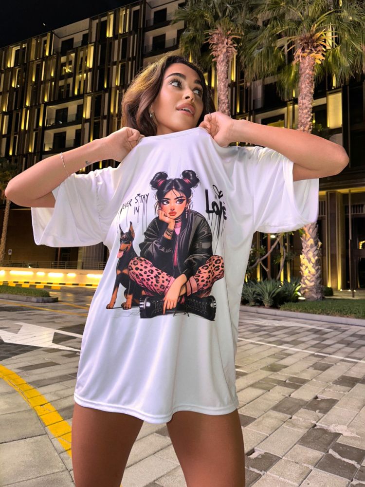 Bona Fashion: OVERSIZE T- shirt "Never stay in love"