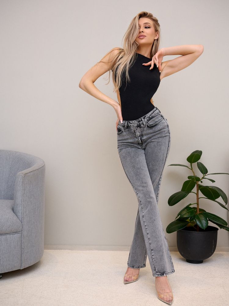 Bona Fashion: Straight Leg Jeans "Gray"