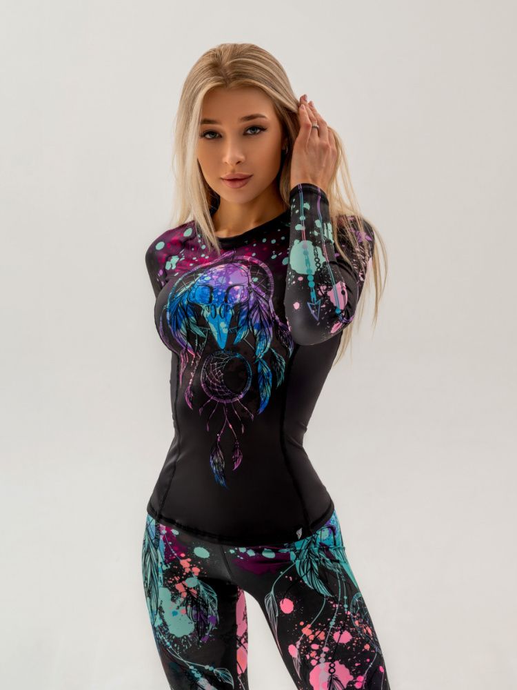 Bona Fide: Rashguard Round Dream Catcher "Black"