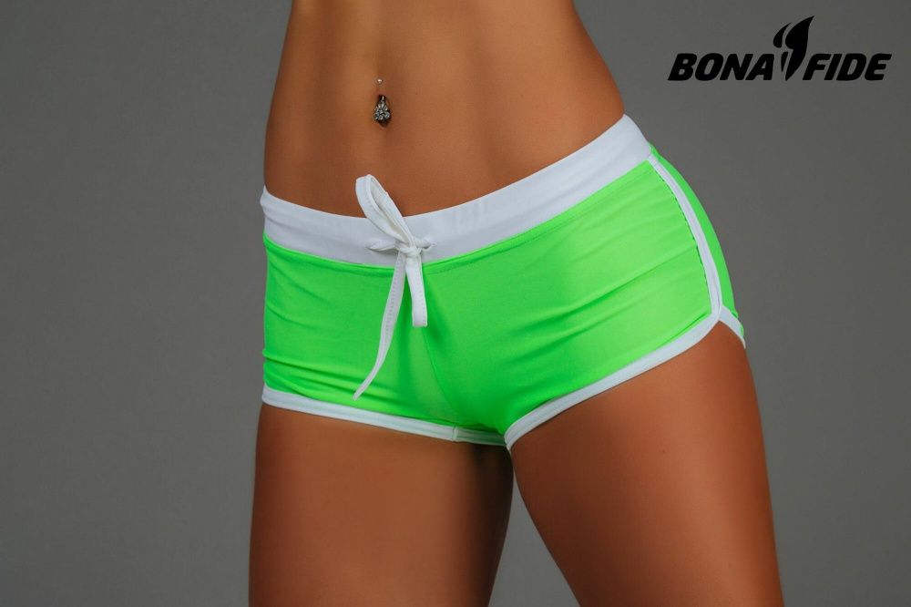 Bona Fide: Shorts "Acid Green & White"