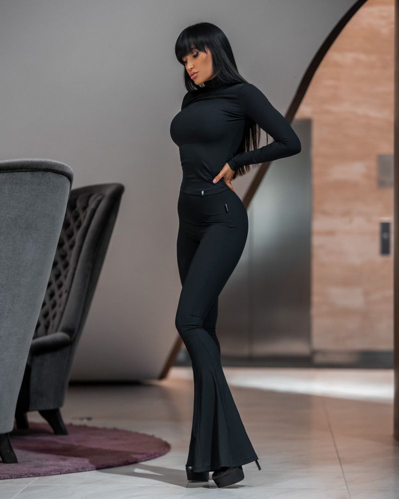 Брюки  : Flares "Black Rib"