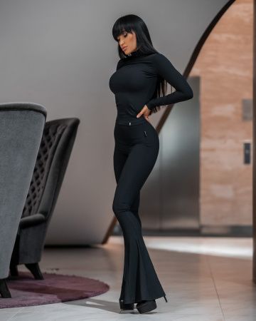 Брюки  : Flares "Black Rib"