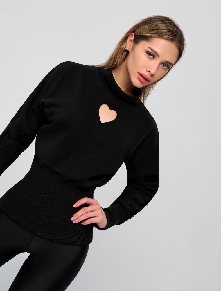 Bona Fashion: Sweet Heart Hoody  "Black"