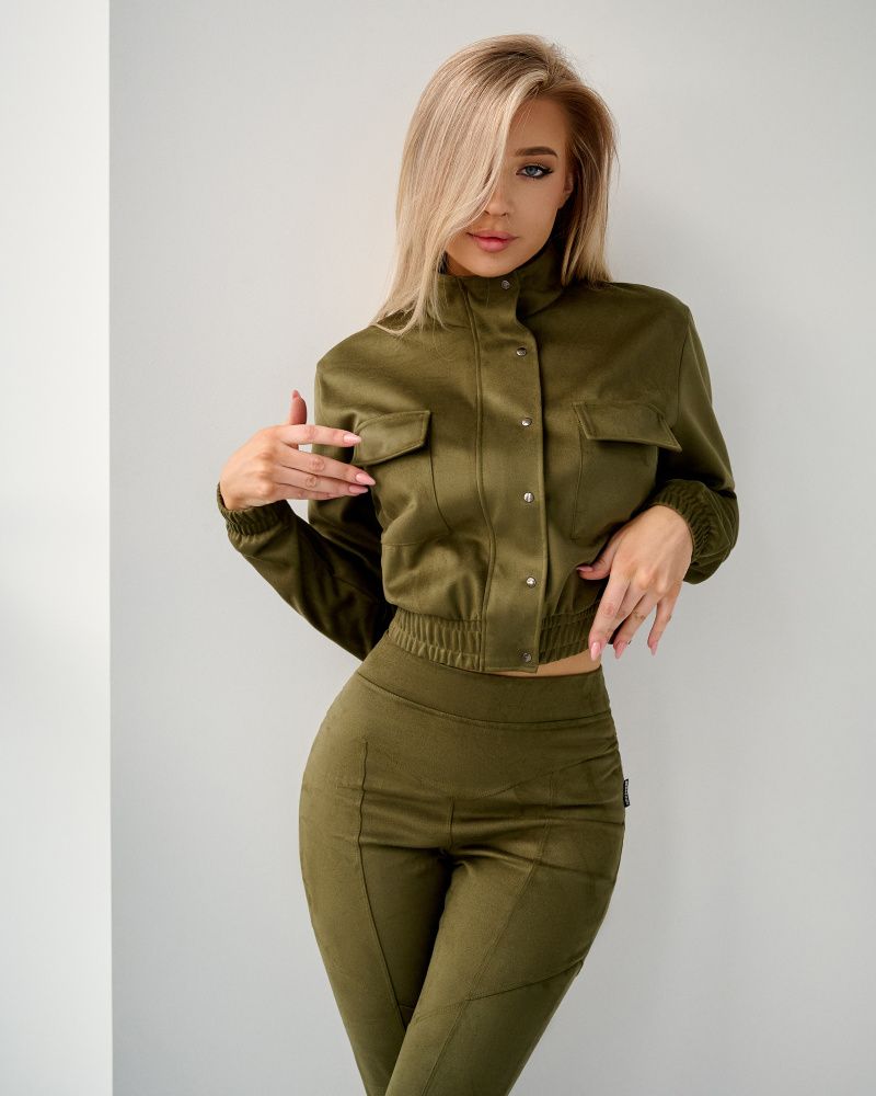 Bona Fashion: Suede Jacket "Khaki"