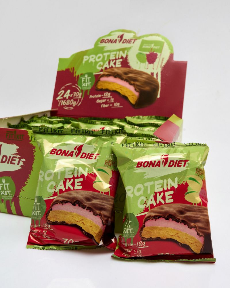 Bona Diet: Protein Cake - Pistachio & Raspberry