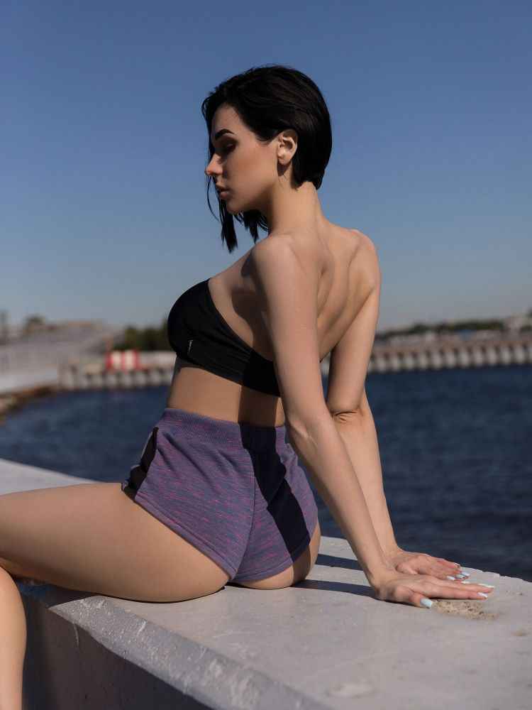 Bona Fide: Shorts Go "Blue & Acid Pink Melanje"