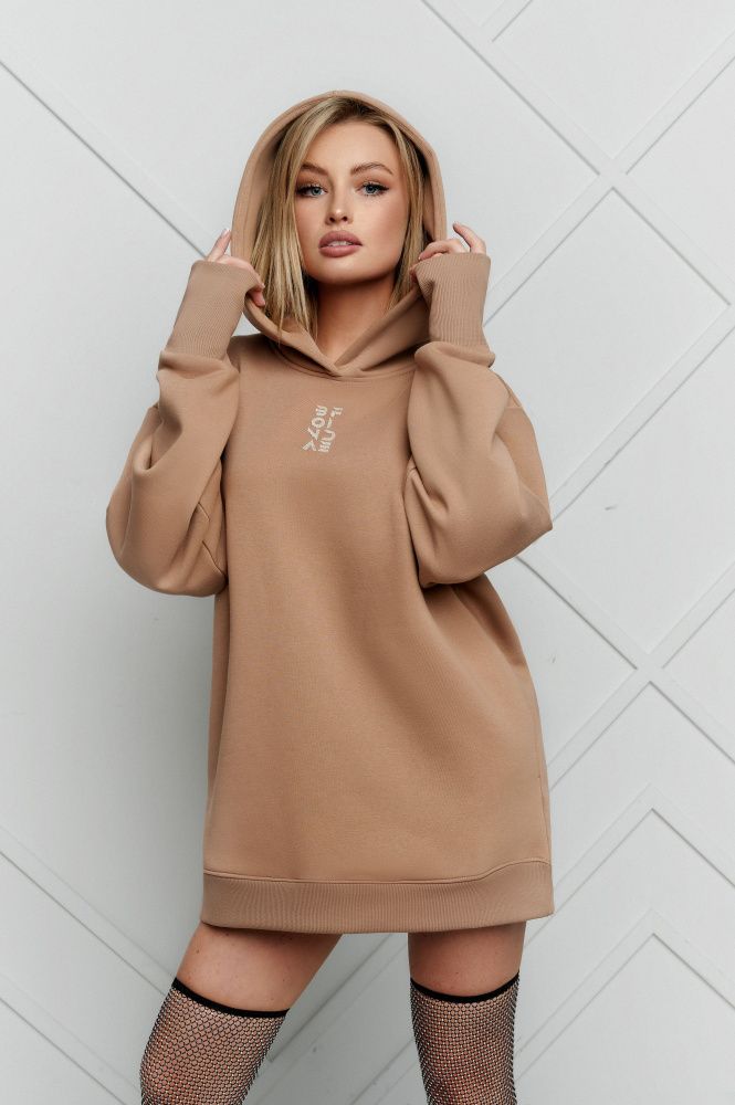 Bona Fide: Happy Hoody Long "Beige"