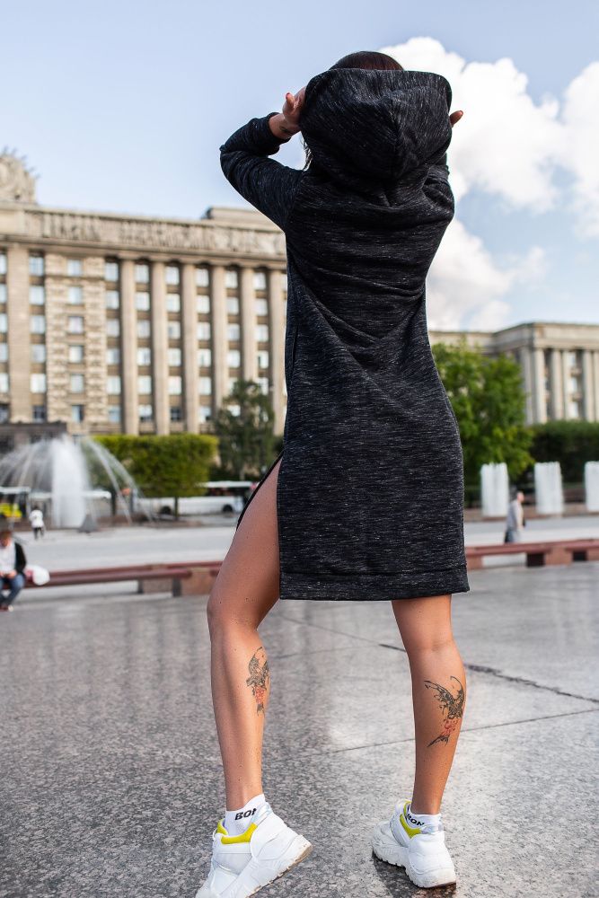 Bona Fide: Bona&Gonna Dress "Black Melanje"