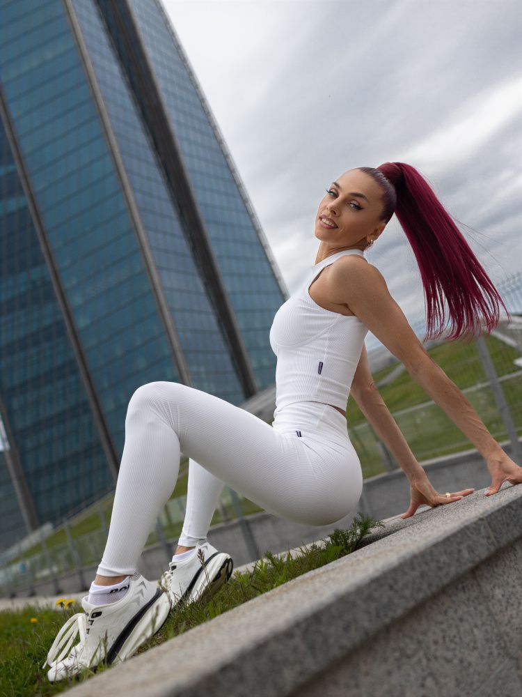 Bona Fide: Leggings "Ribbed White"