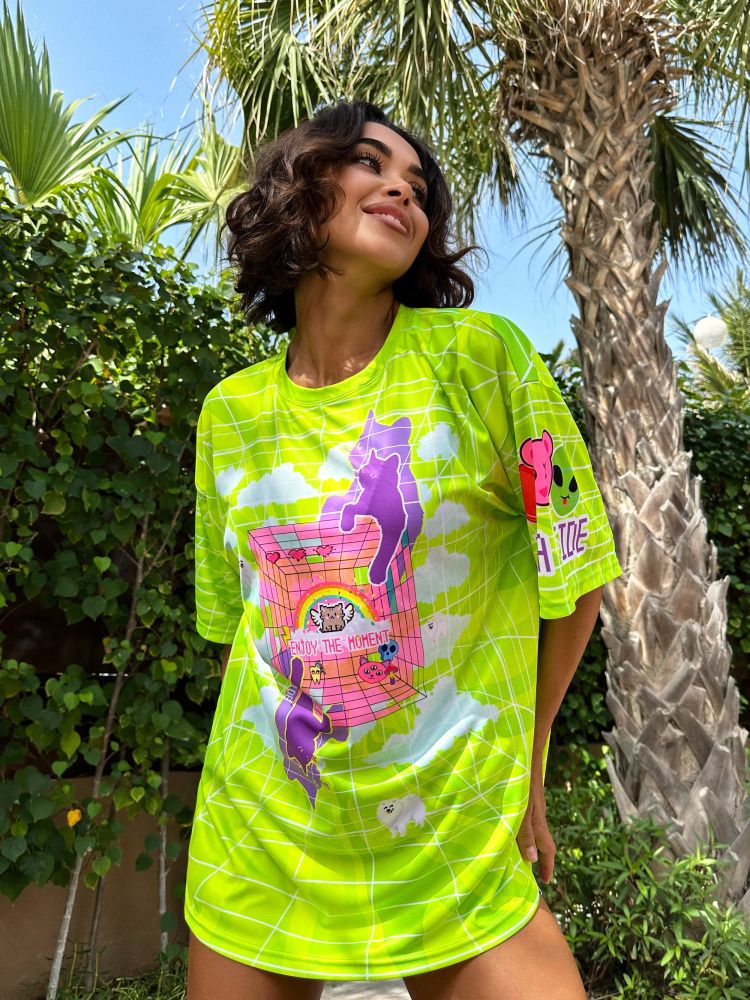 Футболка OVERSIZE T- shirt JOY "Green"