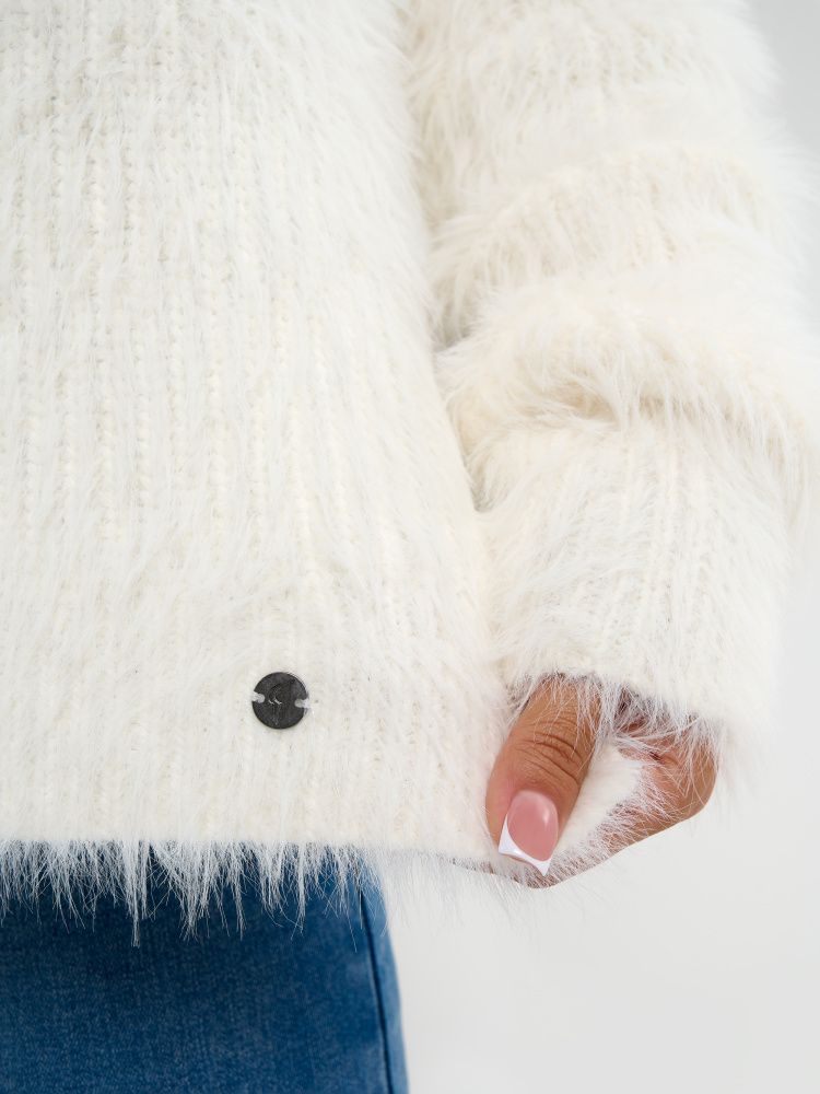 Bona Fashion: Fluffy Sweater "White"